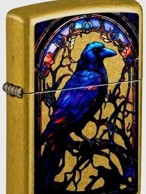 Brass Black Bird Zippo Lighter